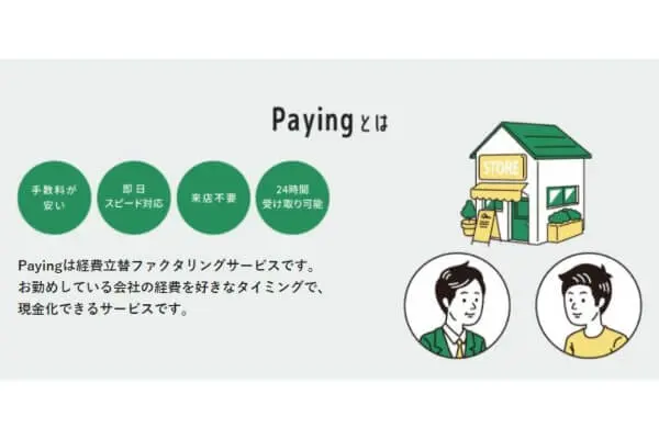 ペイング(Paying)の領収書・経費精算ファクタリングとは?