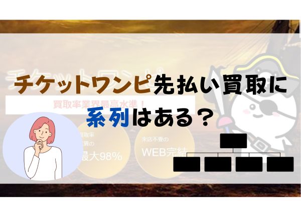 チケットワンピ先払い買取の系列はある?
